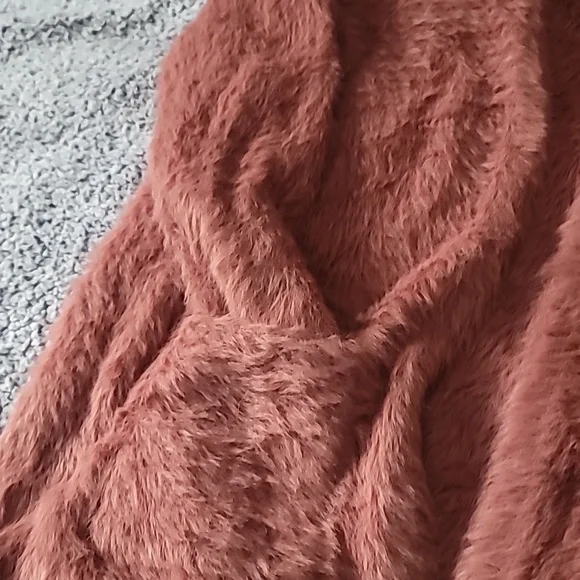 🐰 Free People Fuzzy Open Front Cardigan - Pink - Picture 8 of 15